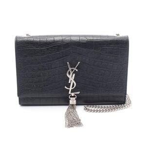 Saint Laurent Paris Kate Tassel Shoulder Bag Leather Black